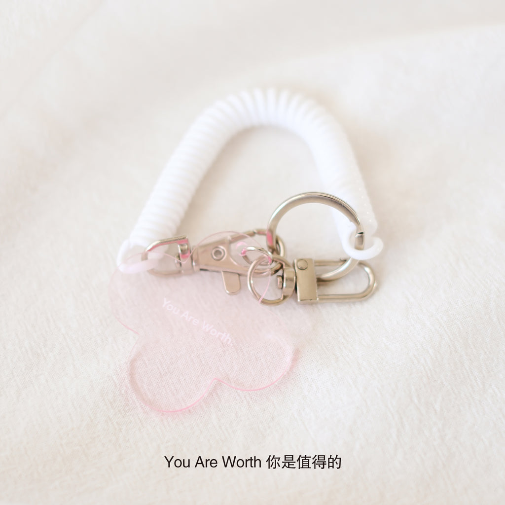 【亞克力鑰匙圈】彩色亞克力鑰匙圈 彈性繩吊飾 可愛設計 小型掛飾 汽車吊飾