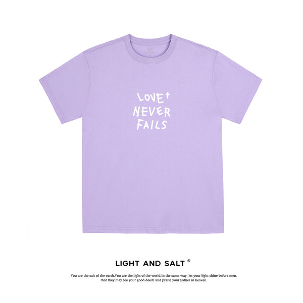 【爱不失败】糖果色男女款纯棉宽松T恤情侣团契服 爱是永不止息