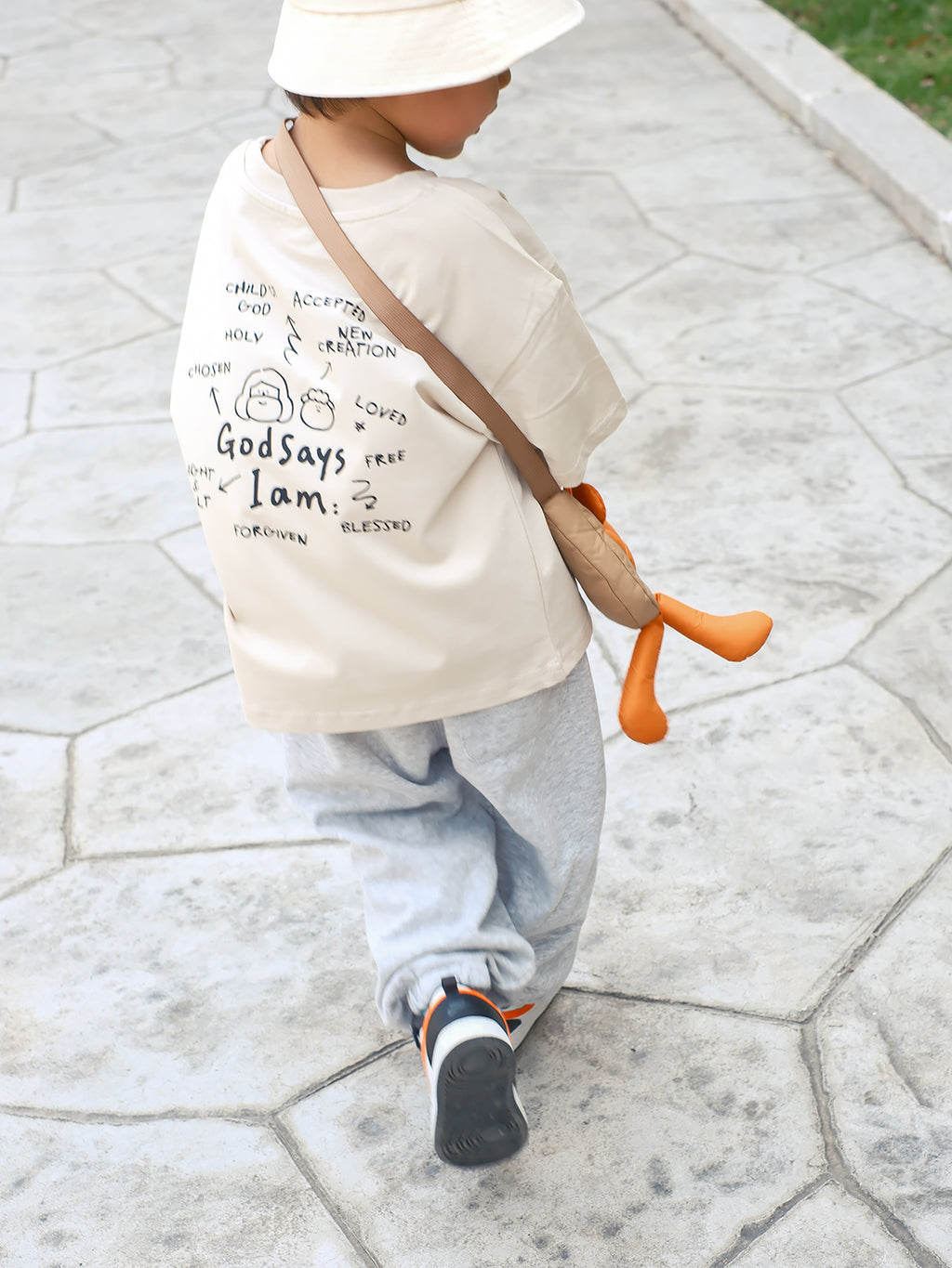 光盐生活馆儿童T恤纯棉40支双纱T恤亲子T恤/祂说