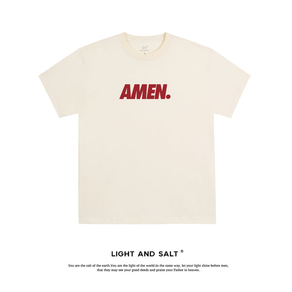 【阿们】糖果色男女款纯棉宽松T恤情侣团契服 阿们/AMEN