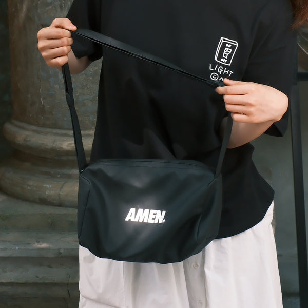 光盐生活馆运动彩色方方包字母单肩包防水布斜挎包/hallelujah/AMEN/All things new