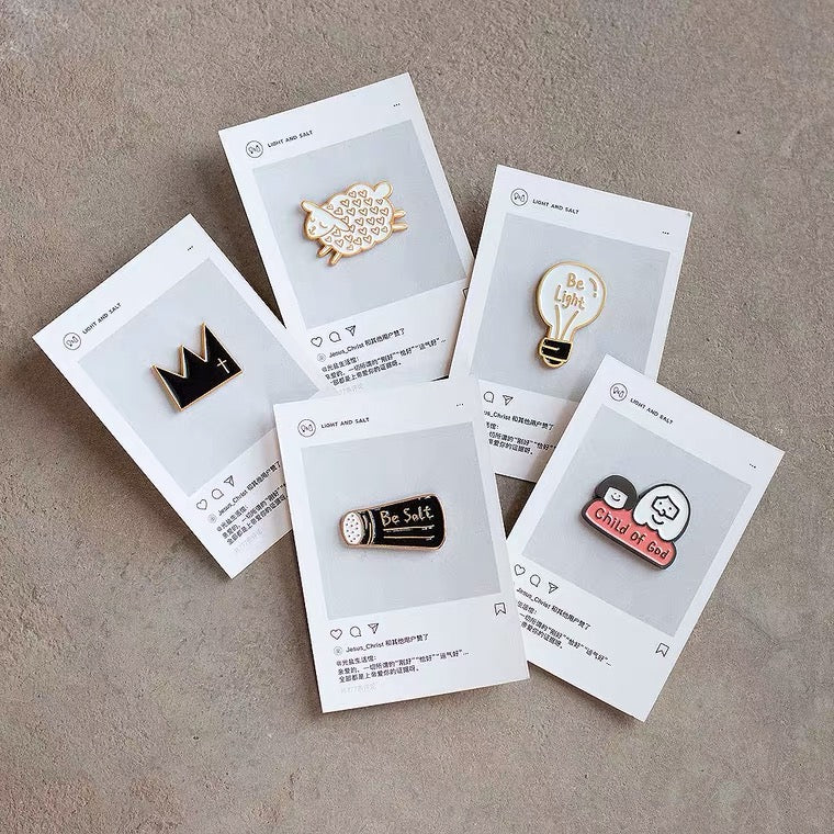 【胸针】手绘小胸针珐琅工艺 小羊/光和盐/上帝的孩子