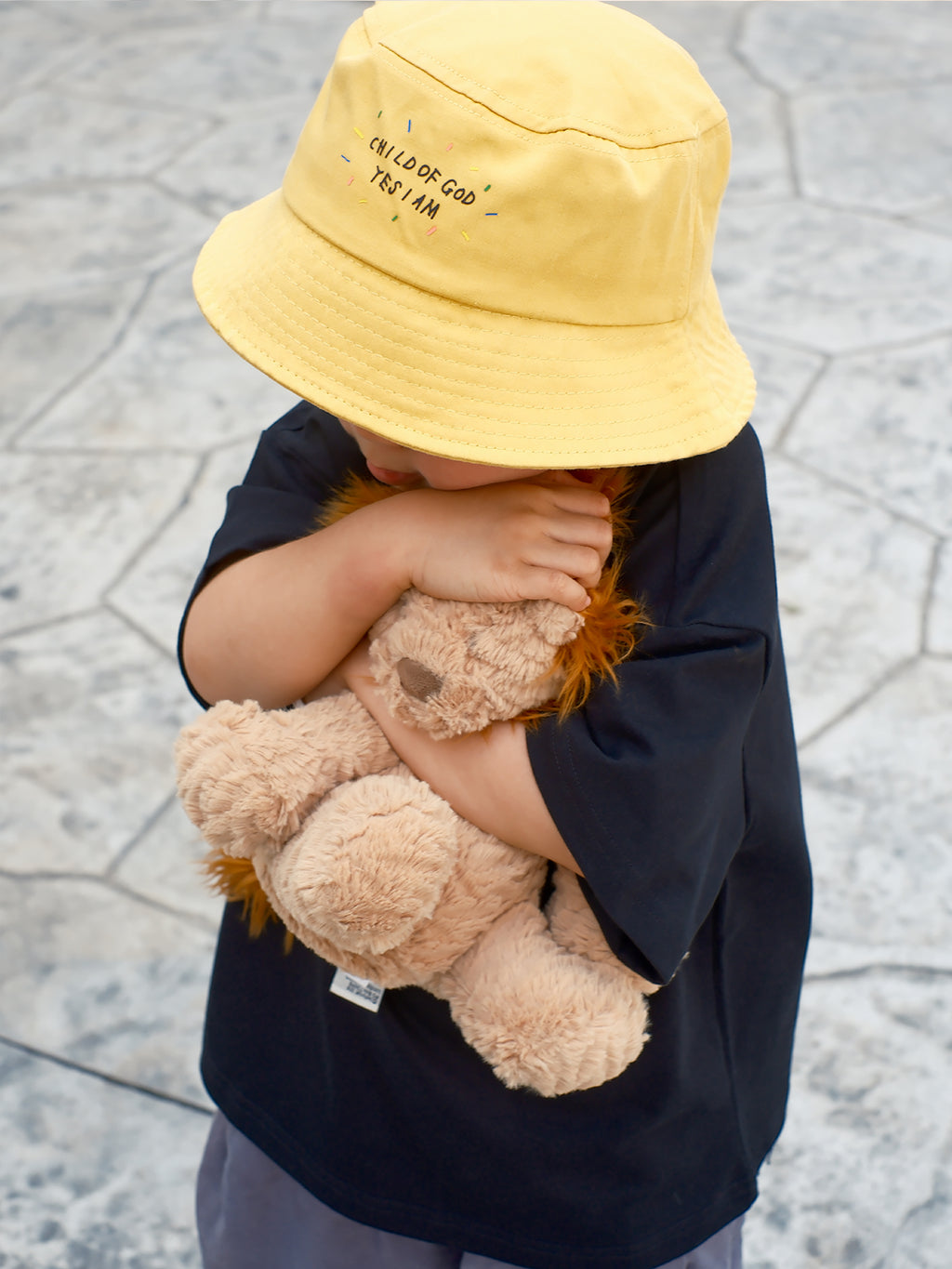 光盐生活馆儿童美好文字渔夫帽/永远是上帝的孩子/耶稣爱我