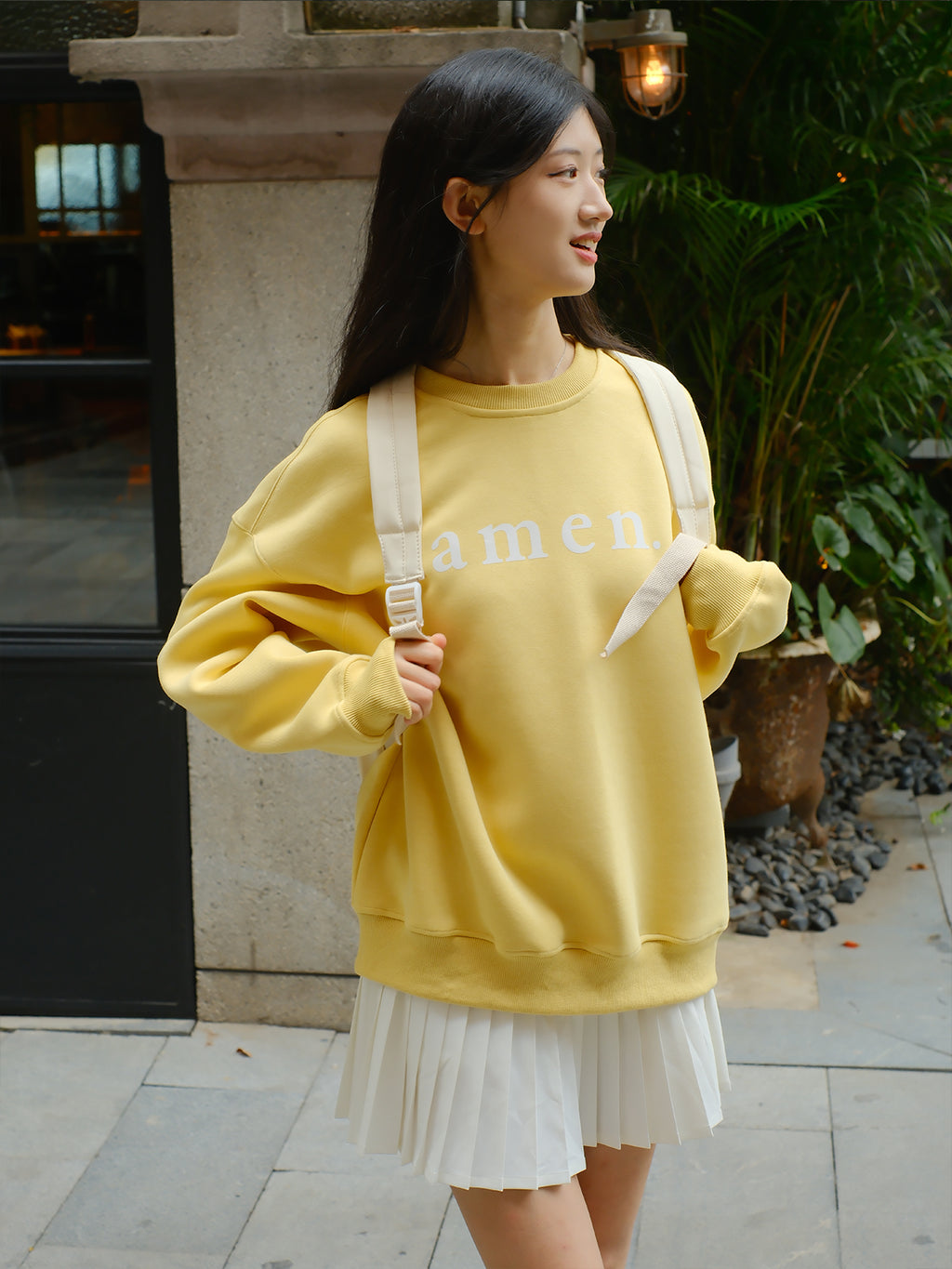 光盐生活馆秋冬新款重磅480g秋冬圆领双层卫衣休闲百搭宽松显瘦/阿们