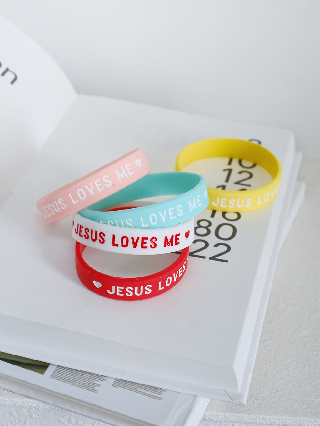 光盐生活馆原创硅胶手环儿童手环彩色美好的文字/上帝的孩子/耶稣爱我/阿们