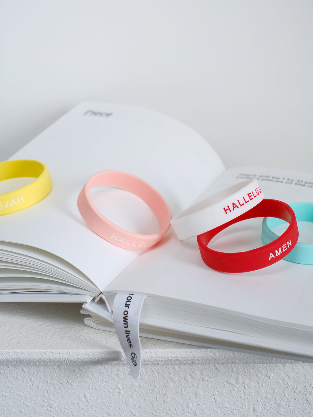 光盐生活馆原创硅胶手环儿童手环彩色美好的文字/上帝的孩子/耶稣爱我/阿们