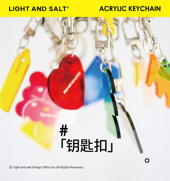 【亞克力鑰匙圈】彩色亞克力鑰匙圈 彈性繩吊飾 可愛設計 小型掛飾 汽車吊飾