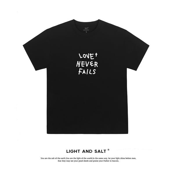 【爱不失败】糖果色男女款纯棉宽松T恤情侣团契服 爱是永不止息