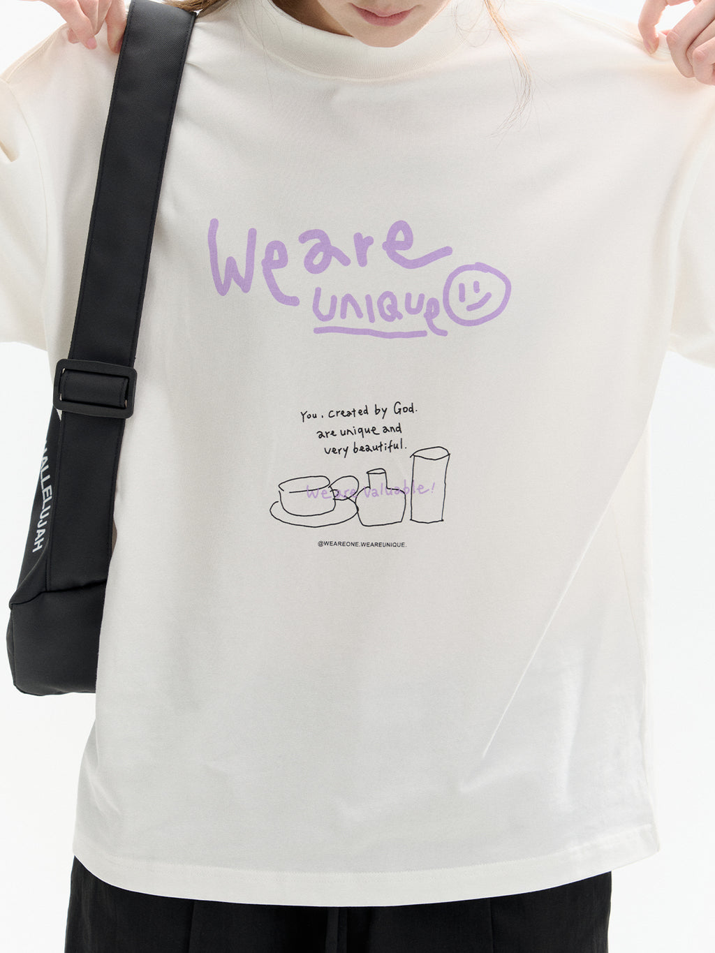 光盐生活馆夏季新款230克重磅纯棉宽松简约插画T恤情侣款短袖【独一】