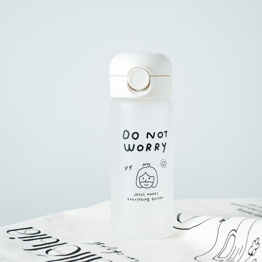 【玻璃吸管杯】磨砂玻璃弹跳盖吸管随行杯