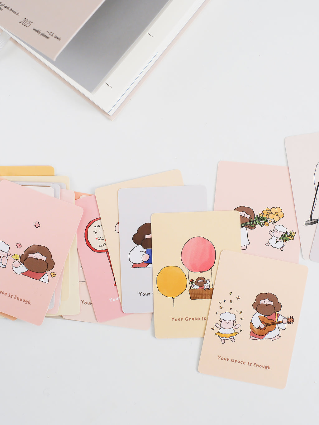 【经文卡】光盐生活馆原创卡通插画祝福恩典鼓励温暖话语经文卡
