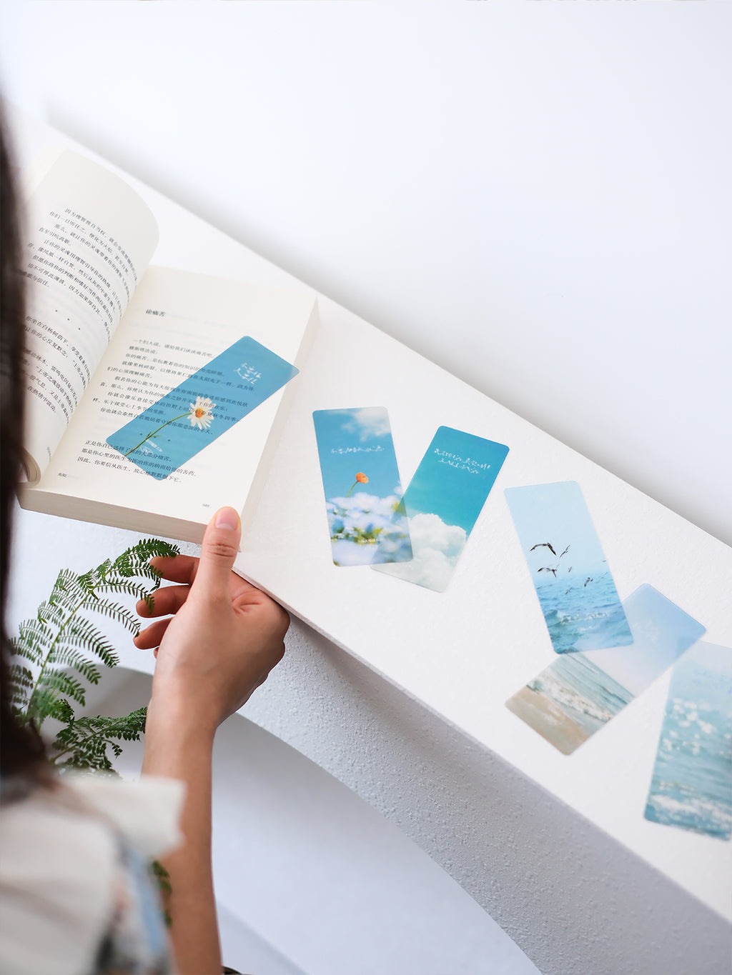 【透明卡通经文书签】氛围感PVC卡通插画风景半透明书签套装