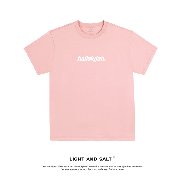 【哈利路亚】糖果色男女款纯棉宽松T恤情侣团契服 哈利路亚