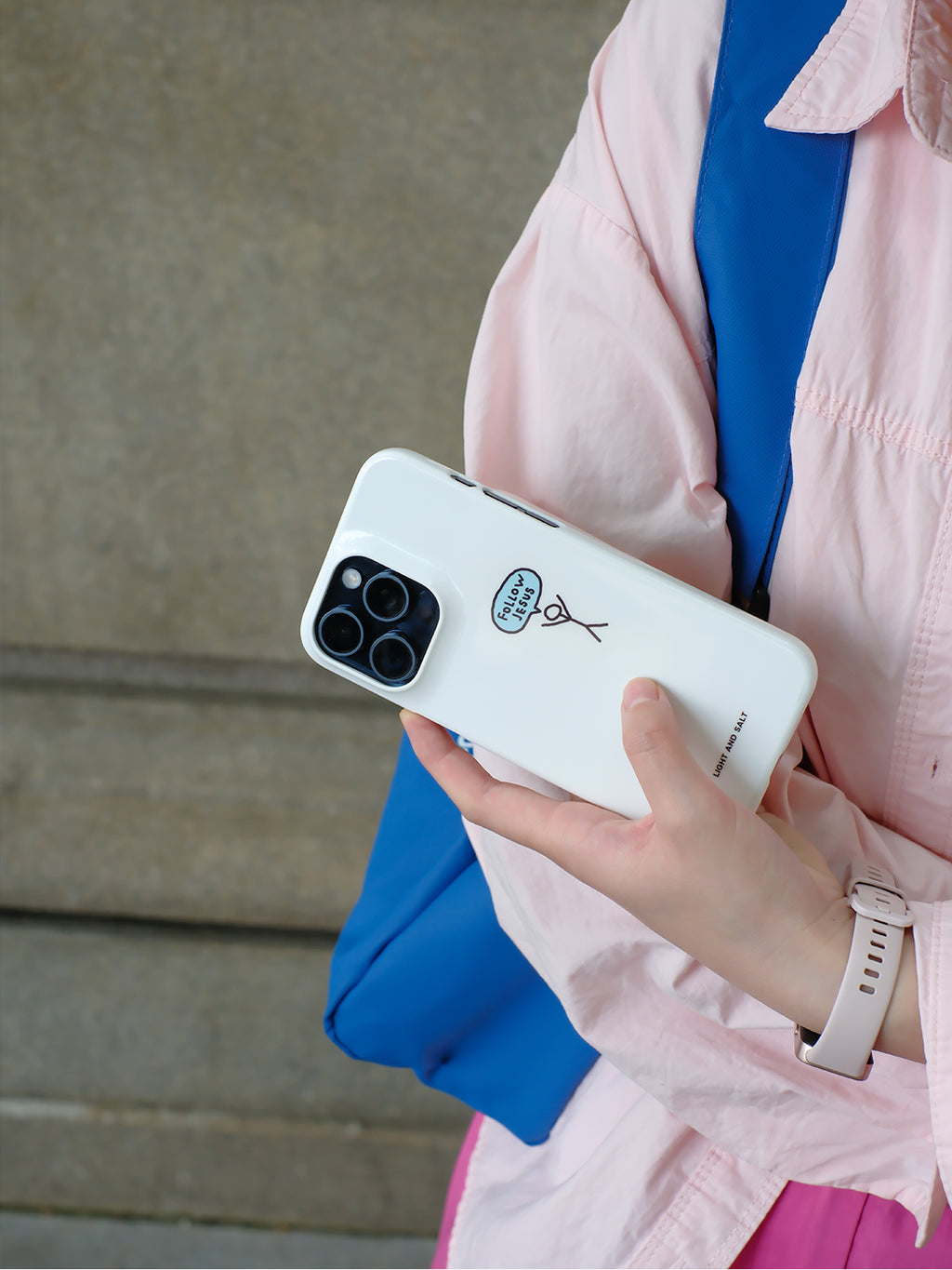 廣研生活館 影視手機殼 韓國進口 不發黃 不變色 半包手機殼/跟隨耶穌