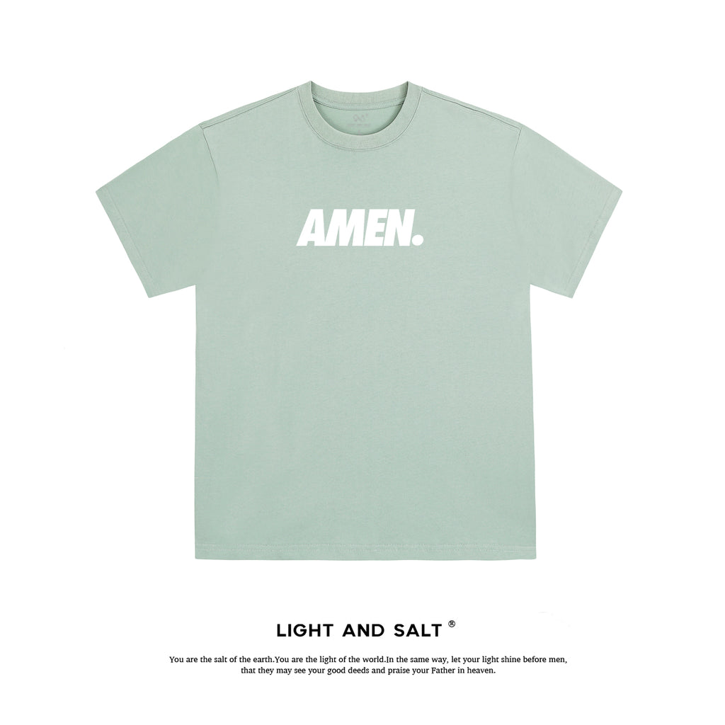 【阿们】糖果色男女款纯棉宽松T恤情侣团契服 阿们/AMEN