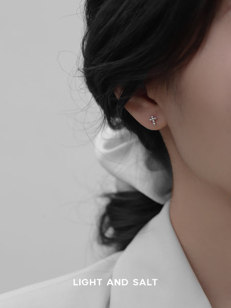 S925银饰百搭简约耳饰耳钉气质小巧个性