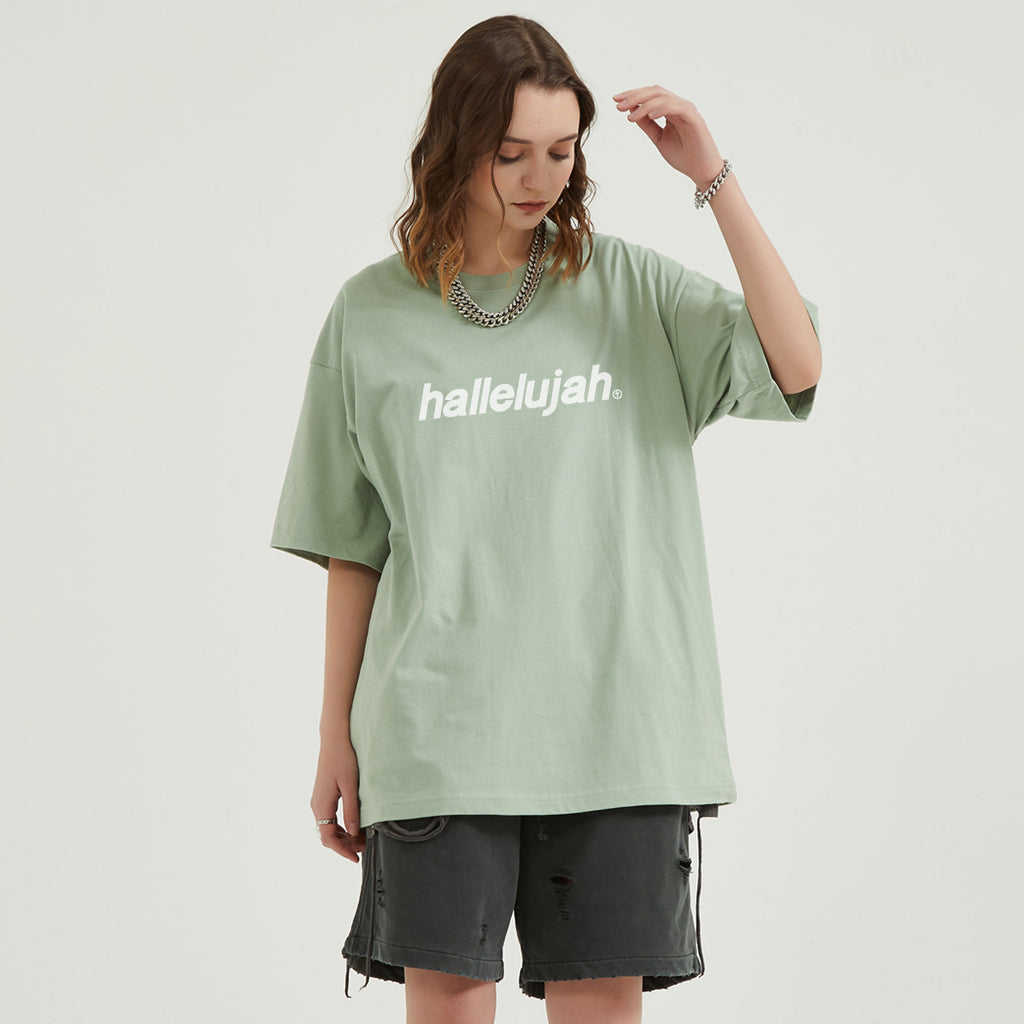 【哈利路亚】糖果色男女款纯棉宽松T恤情侣团契服 哈利路亚