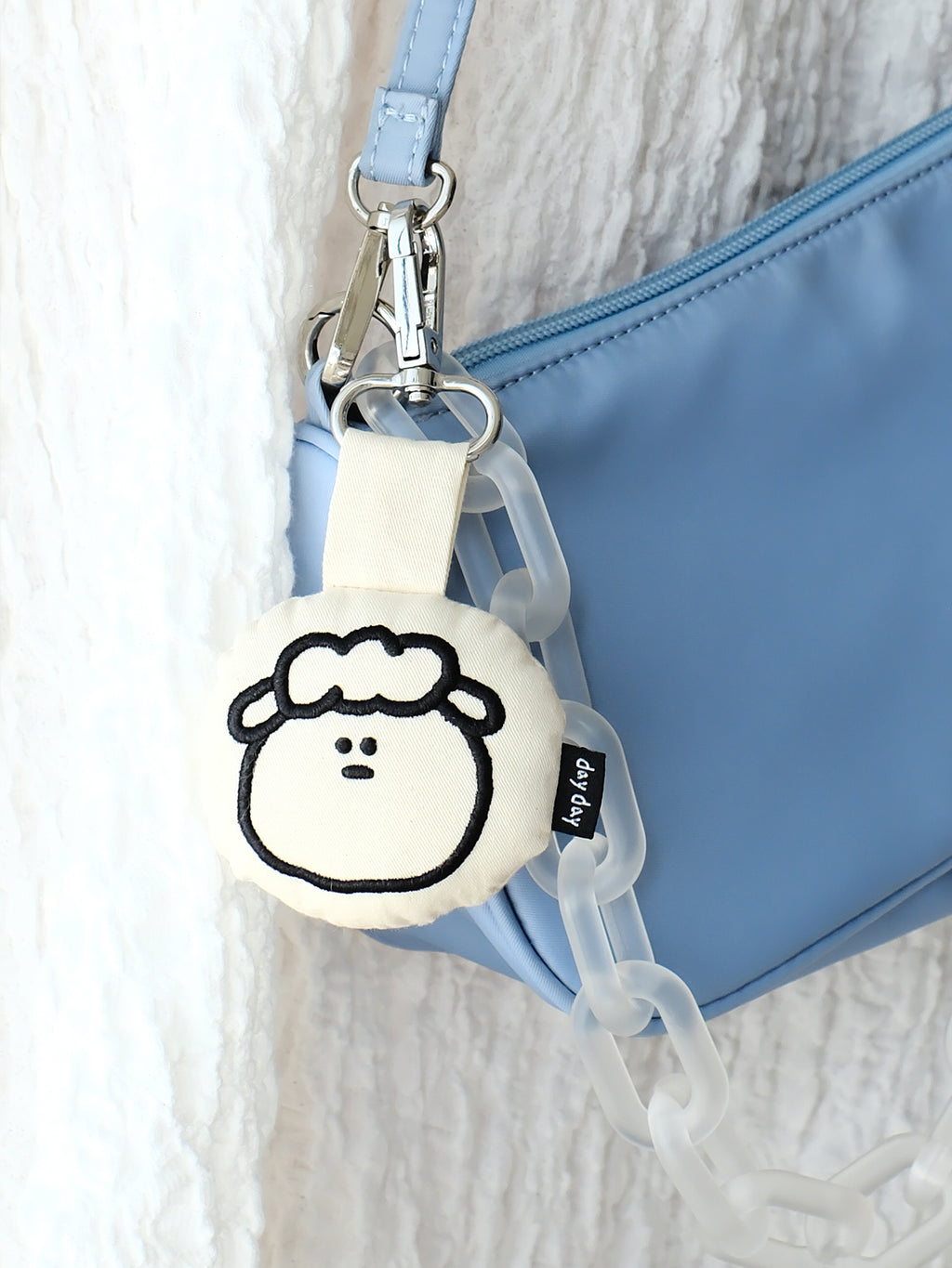 【呆呆羊插画系列挂扣】呆呆羊和它的主人 挂扣钥匙扣软软包包挂饰