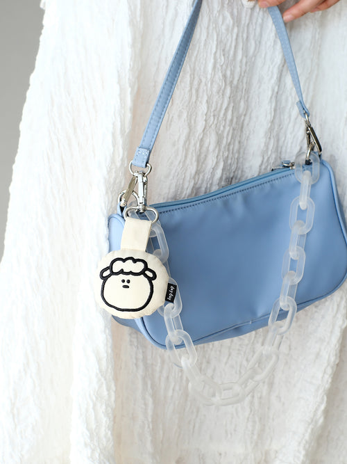 Dumb Sheep Illustration Series Buckle: Dumb Sheep and Its Owner Buckle Keychain Soft Bag Pendant