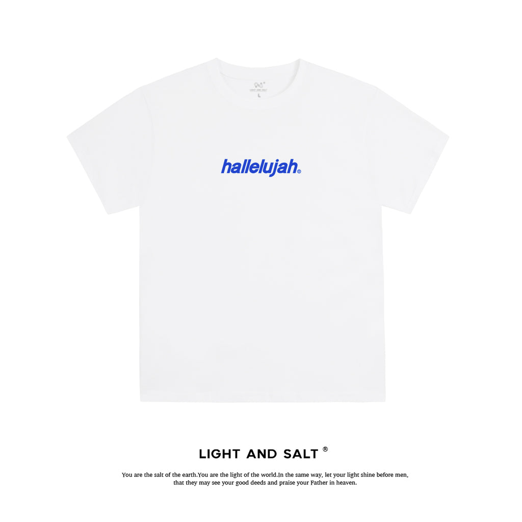 【哈利路亚】糖果色男女款纯棉宽松T恤情侣团契服 哈利路亚