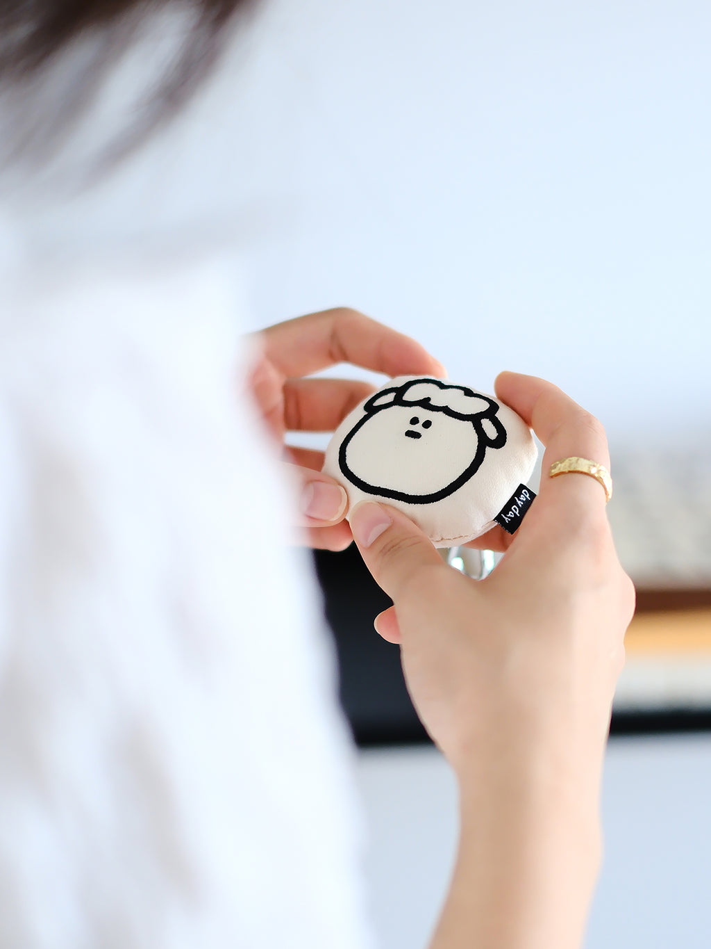 【呆呆羊插画系列挂扣】呆呆羊和它的主人 挂扣钥匙扣软软包包挂饰