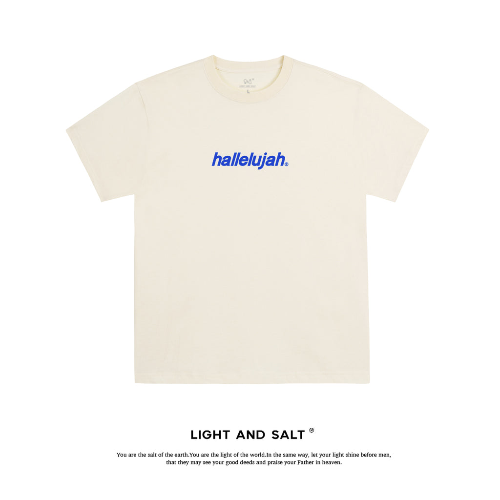 【哈利路亚】糖果色男女款纯棉宽松T恤情侣团契服 哈利路亚