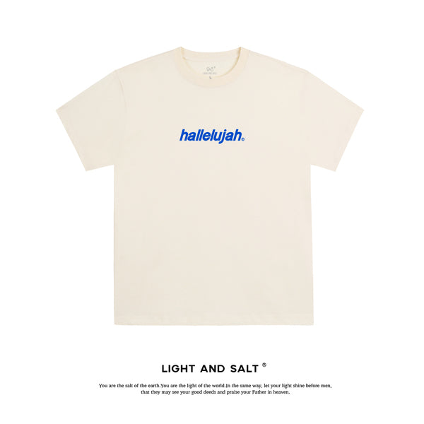 【哈利路亚】糖果色男女款纯棉宽松T恤情侣团契服 哈利路亚