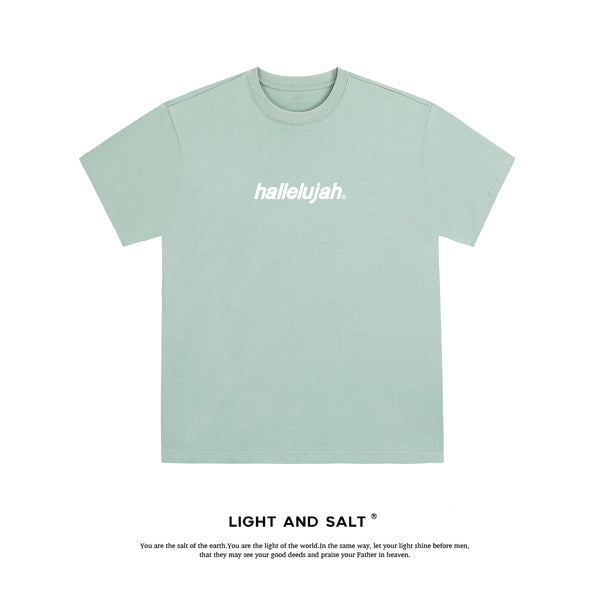 【哈利路亚】糖果色男女款纯棉宽松T恤情侣团契服 哈利路亚