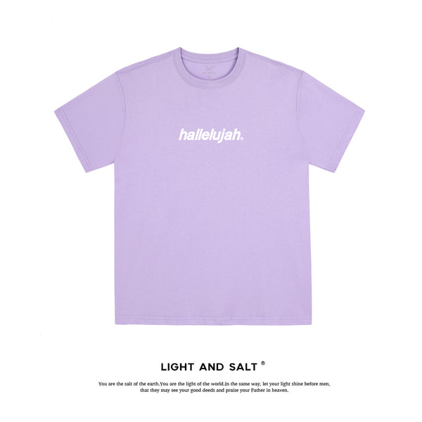 【哈利路亚】糖果色男女款纯棉宽松T恤情侣团契服 哈利路亚