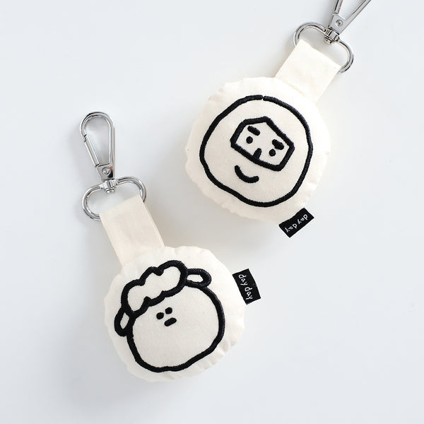 【呆呆羊插画系列挂扣】呆呆羊和它的主人 挂扣钥匙扣软软包包挂饰