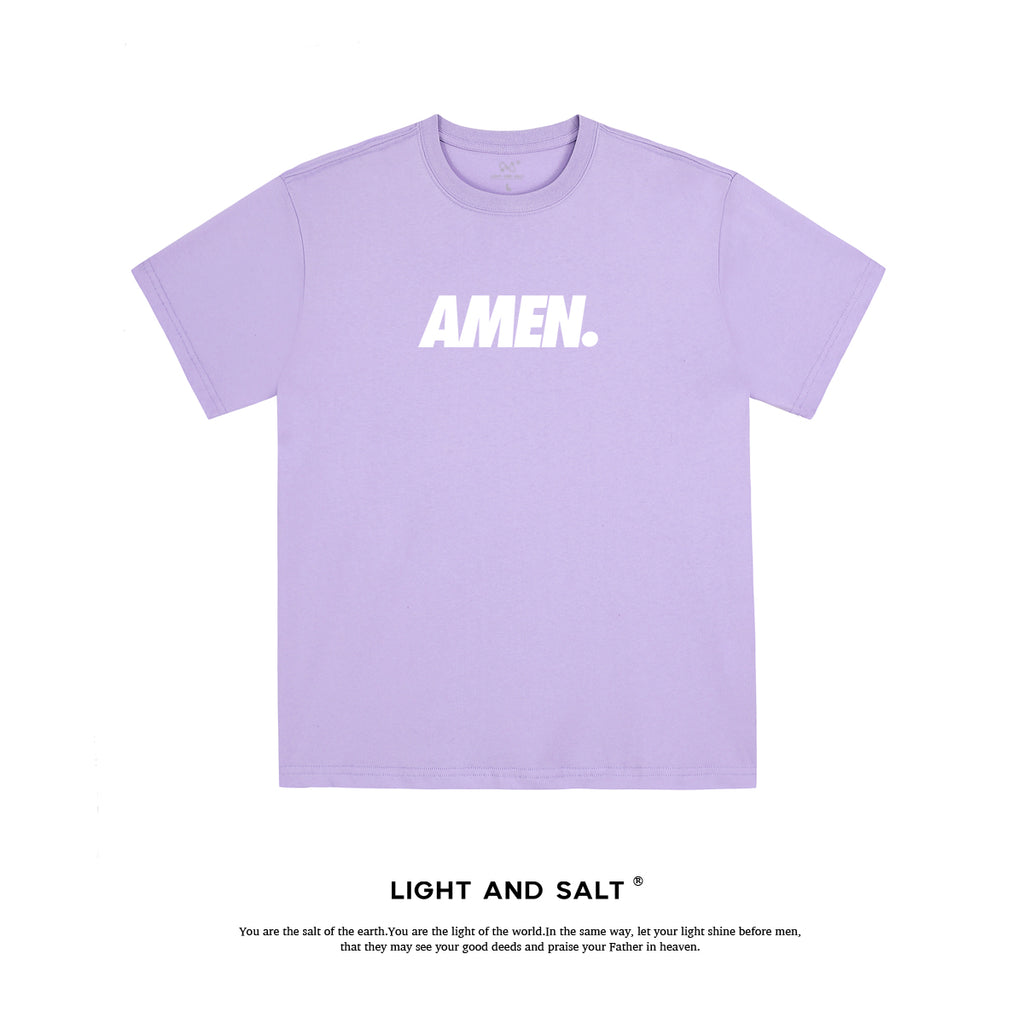 【阿们】糖果色男女款纯棉宽松T恤情侣团契服 阿们/AMEN