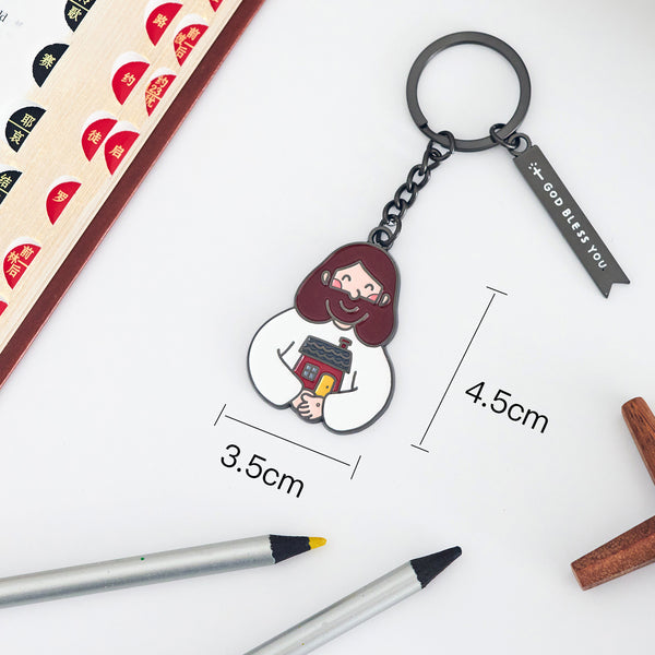 【钥匙扣挂饰】金属原创手绘设计 彩虹/同在/平安喜乐