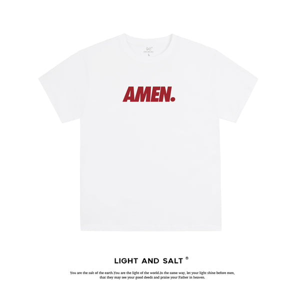 【阿们】糖果色男女款纯棉宽松T恤情侣团契服 阿们/AMEN